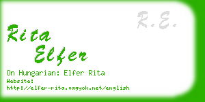 rita elfer business card